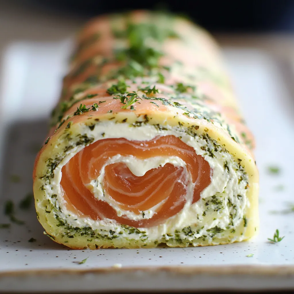 Roulé maison courgette et saumon fumé
