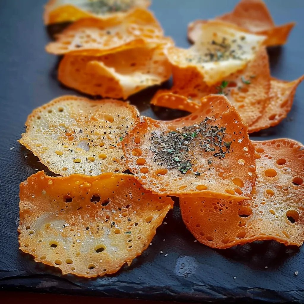Tuiles salées croustillantes et savoureuses pour apéritif