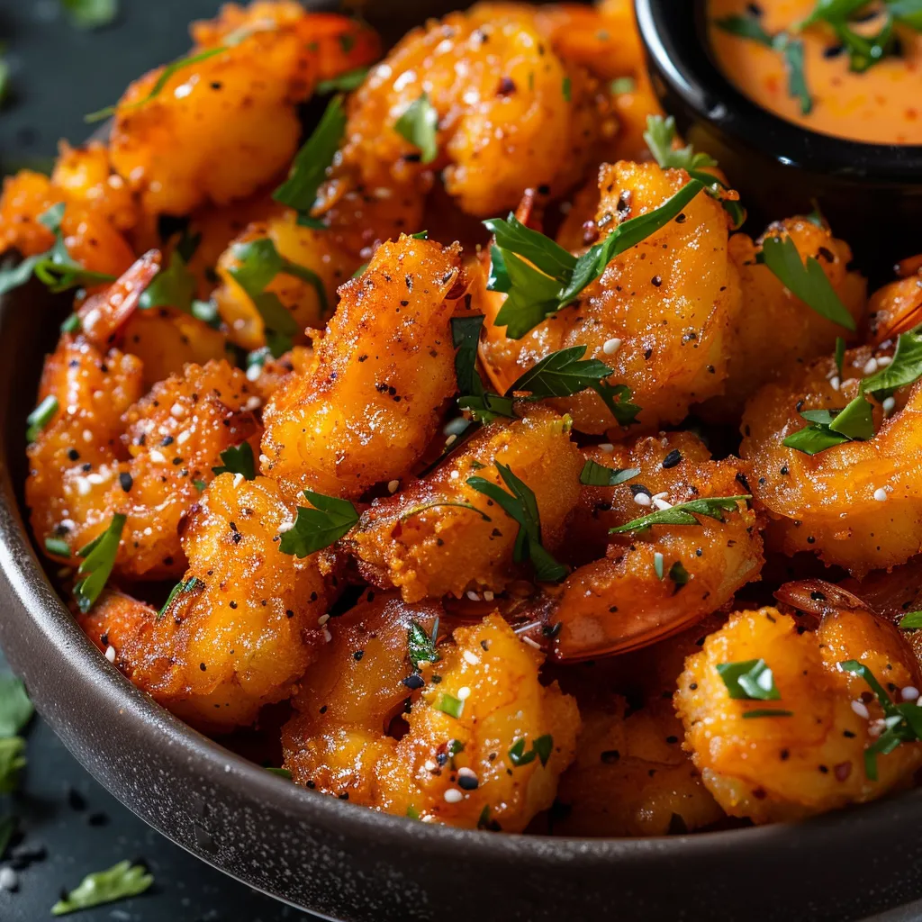 Fausses crevettes croustillantes aux champignons