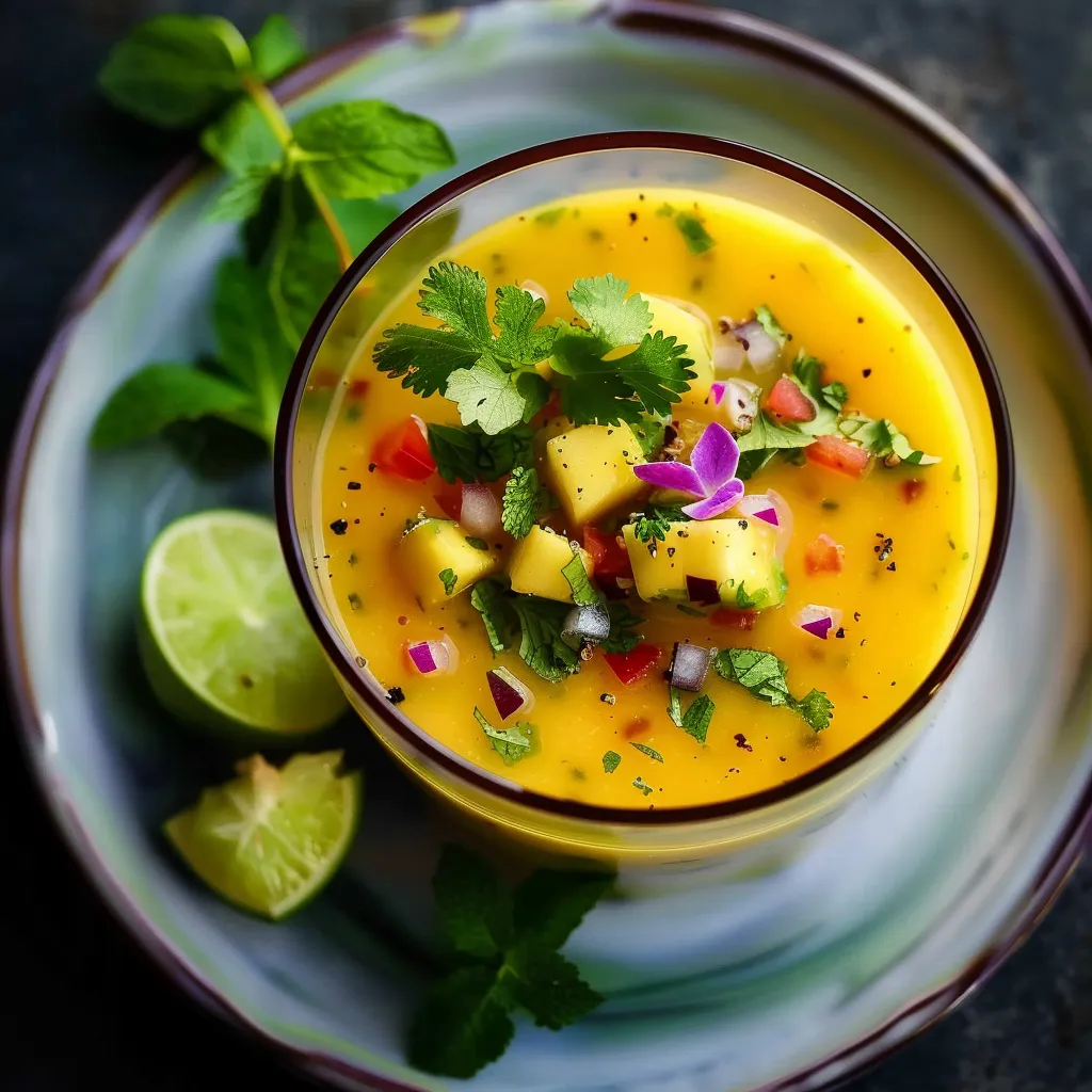 Découvrez un délicieux gazpacho à la mangue