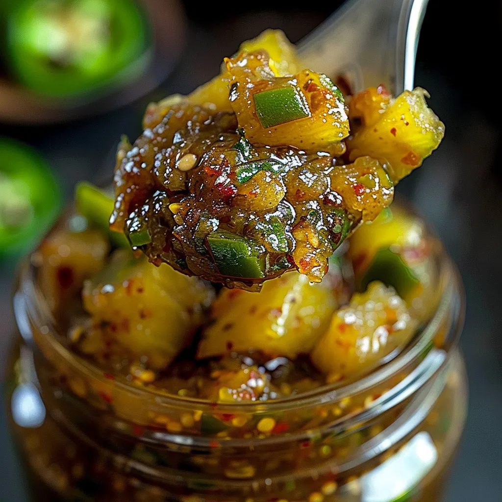 Chutney épicé à l'ananas et jalapeño fait maison