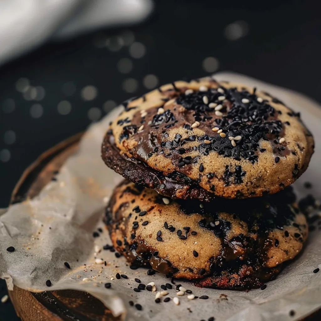 Biscuits gourmands au caramel et chocolat noir