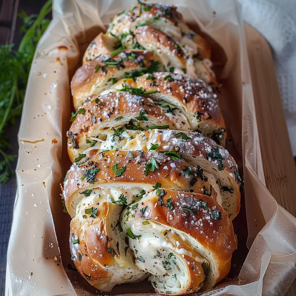 Tresse moelleuse au fromage et fines herbes