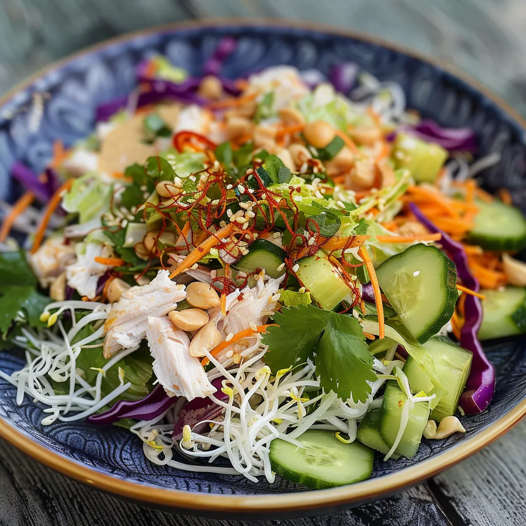 Une salade asiatique fraîche et pleine de saveurs
