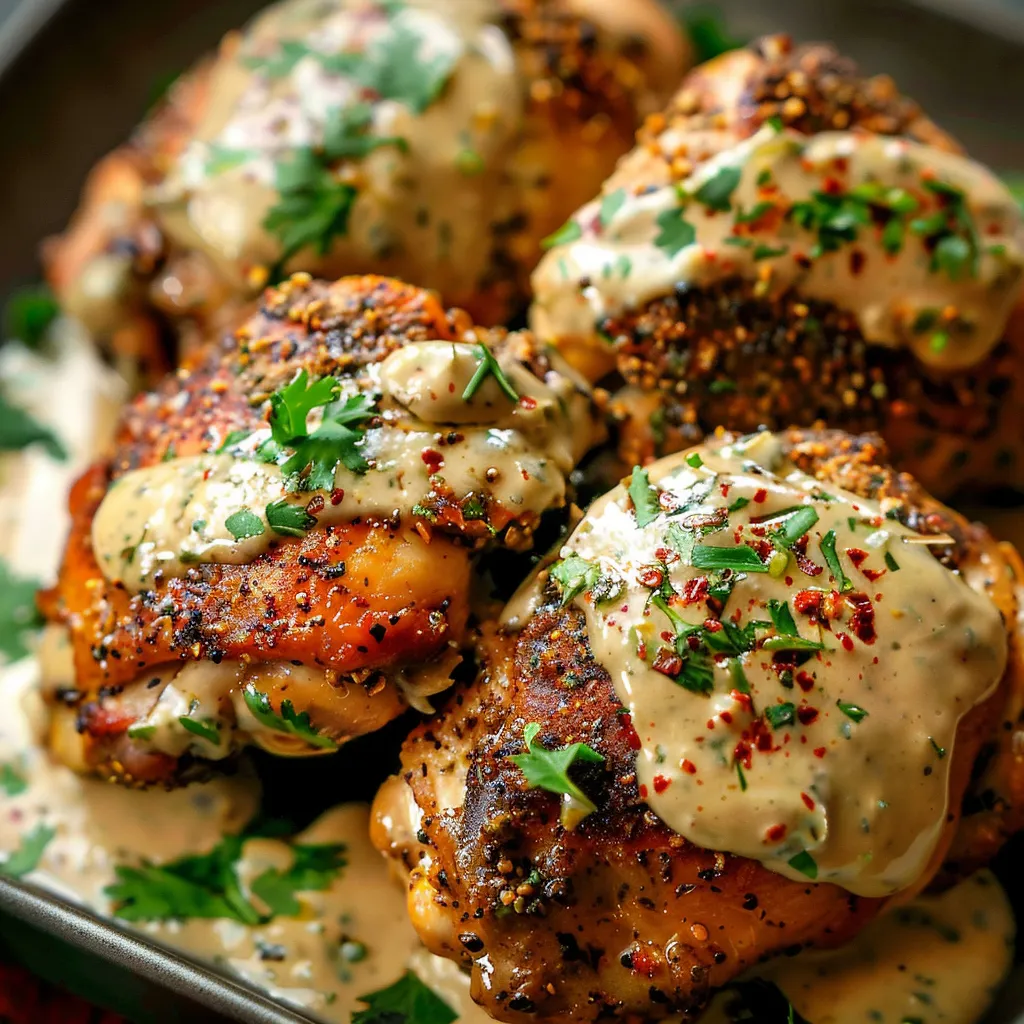Poulet grillé avec zaatar, tahini et ail