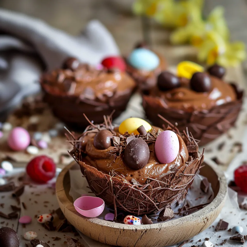Préparez des nids de Pâques gourmands au chocolat