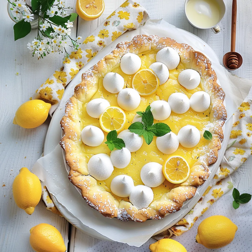 Tarte aux saveurs de citron et meringue