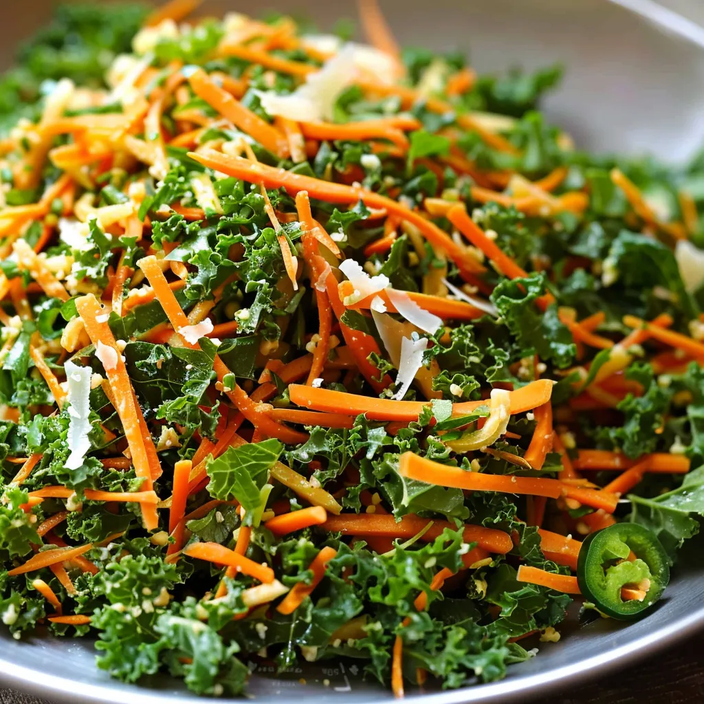 Salade généreuse de kale et carottes