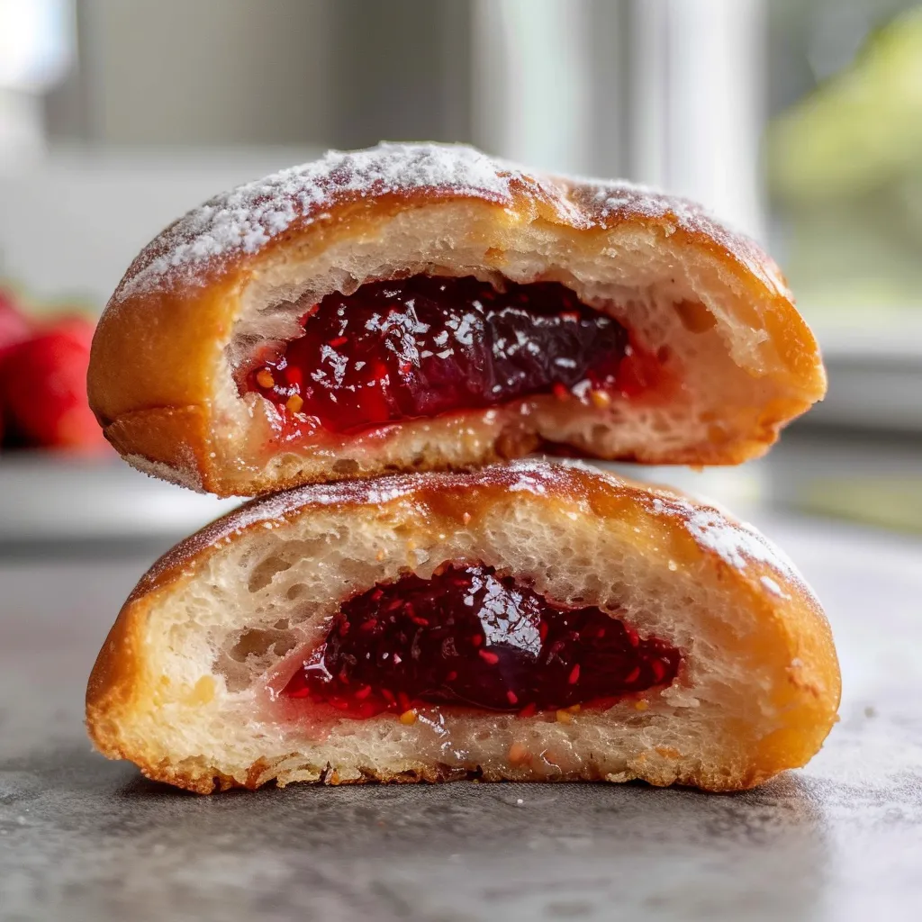 Beignets maison moelleux à la fraise