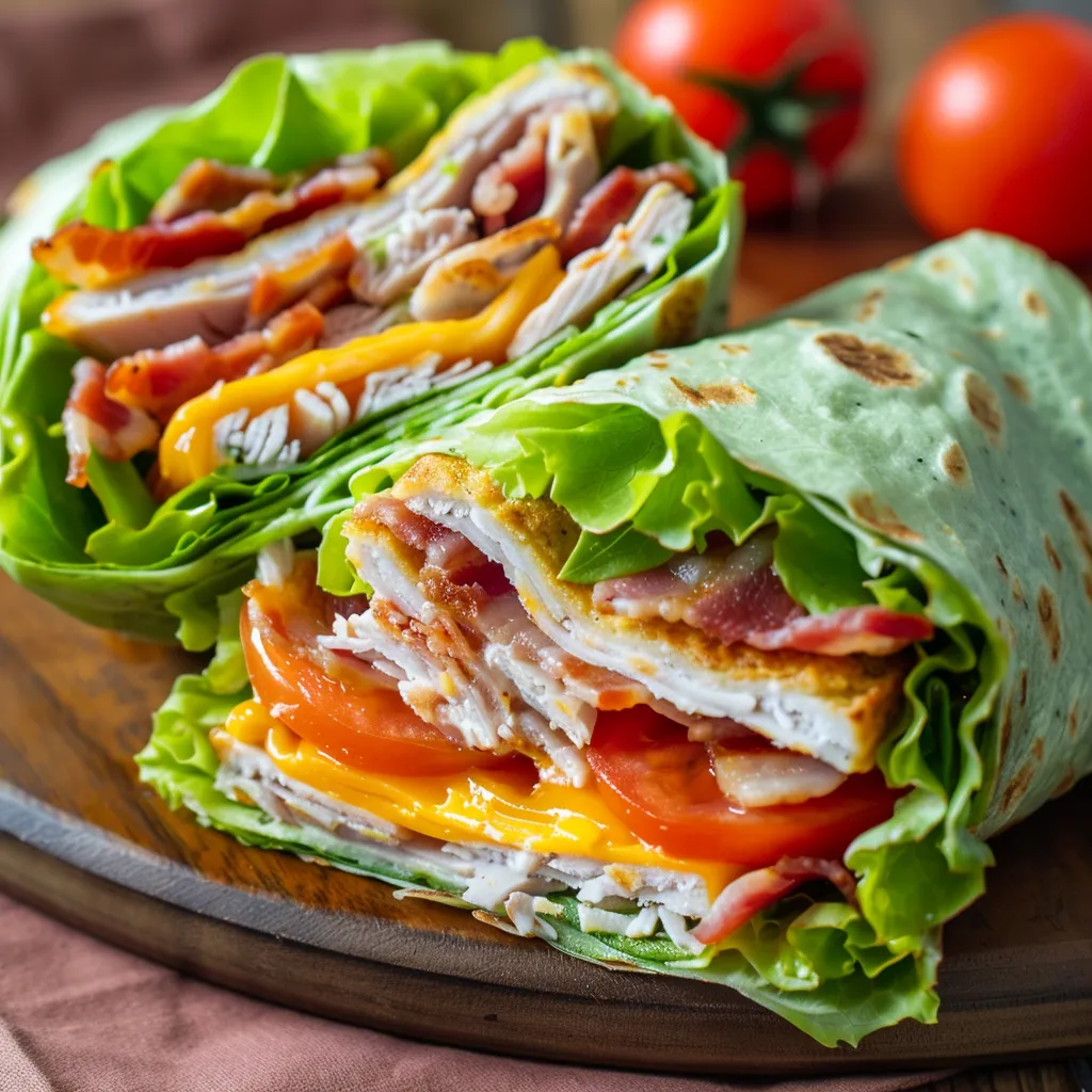 Wrap frais à la dinde et bacon croustillant