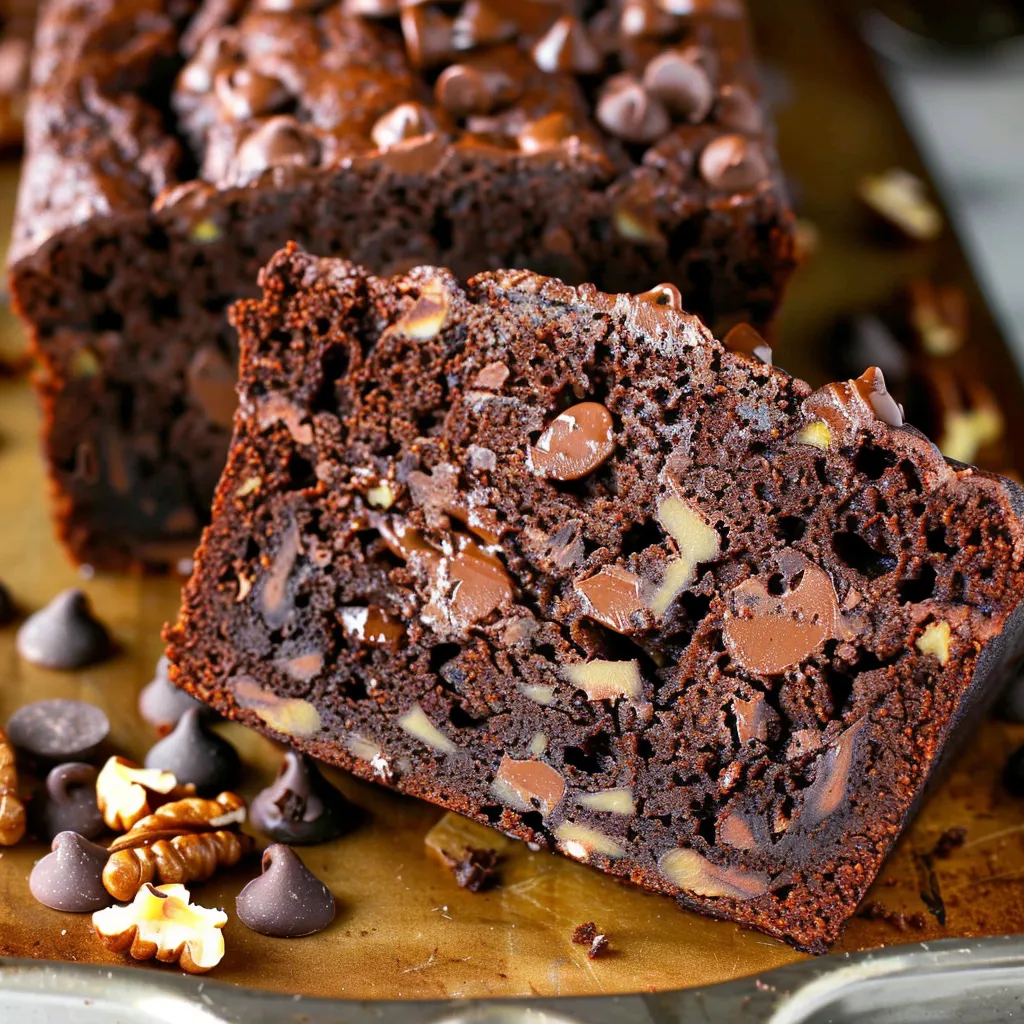 Cake moelleux banane chocolat aux noix