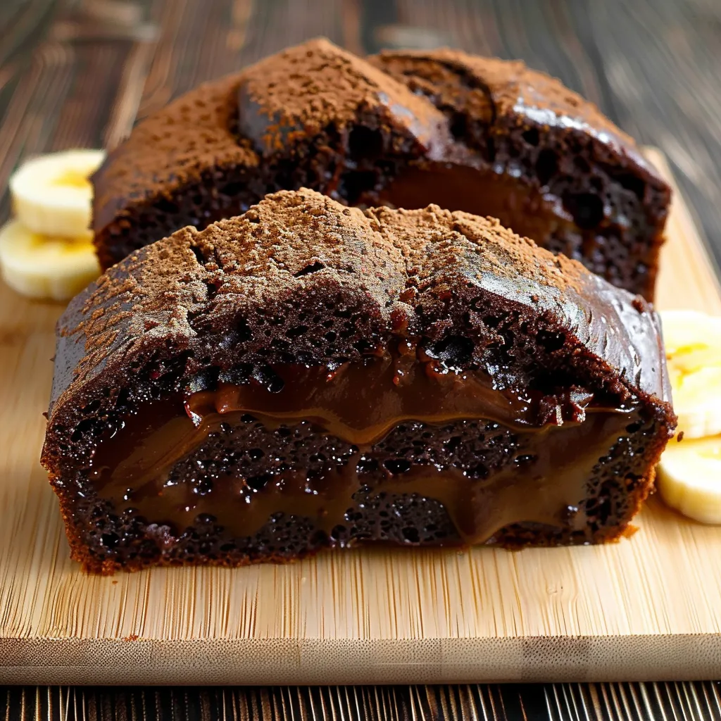 Délicieux pain aux bananes et Nutella sans farine