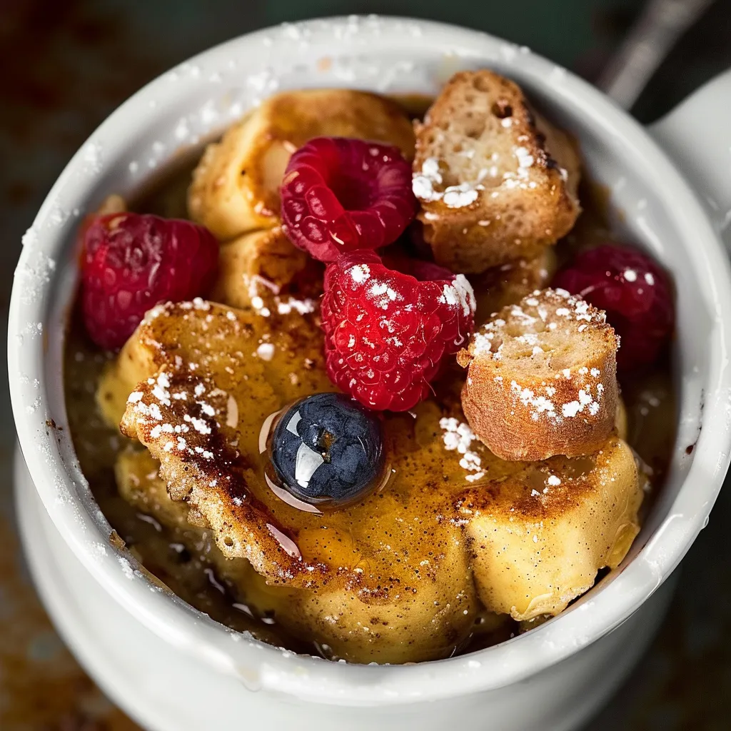 Pain perdu express et délicieux en tasse