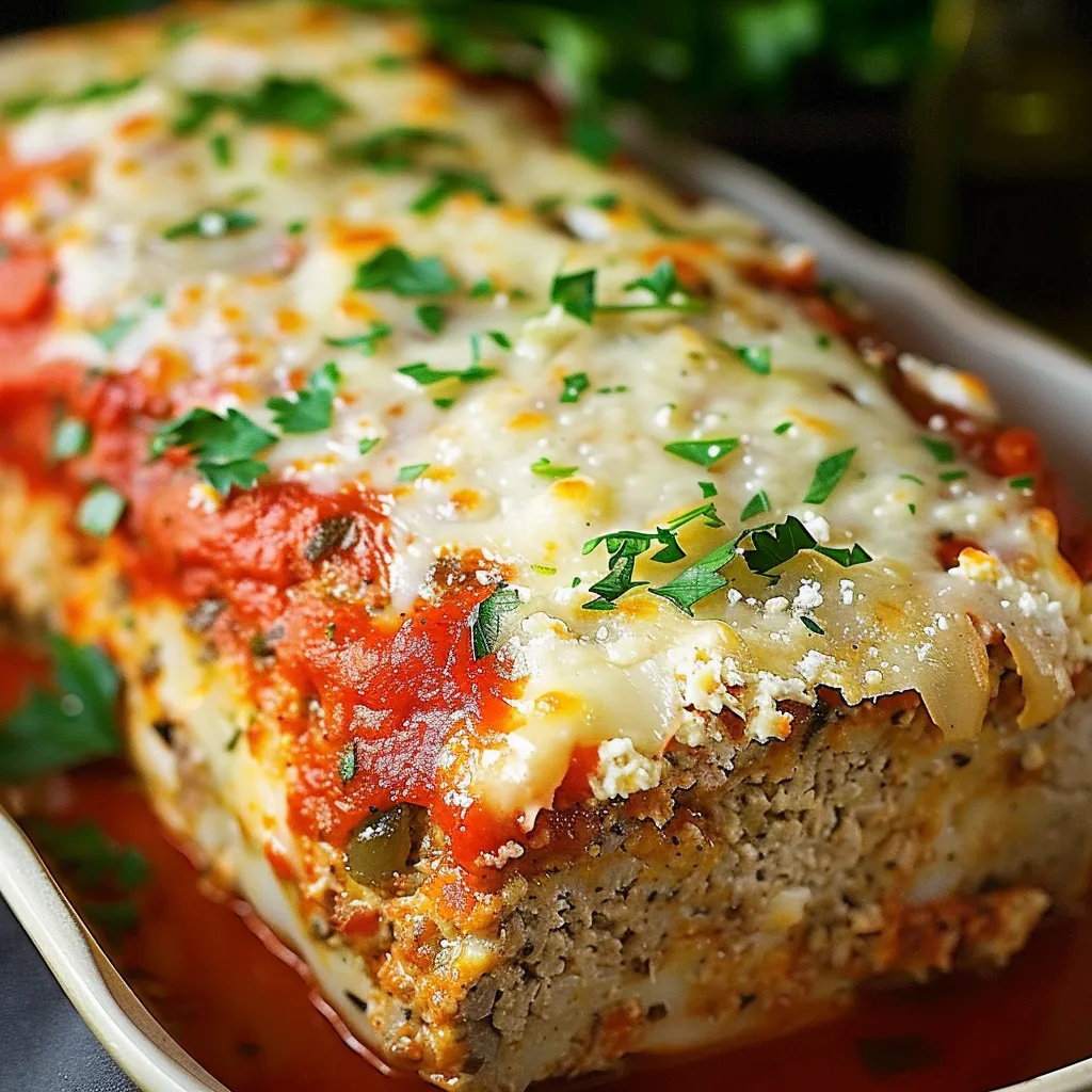 Délicieux pain de viande au poulet et Parmesan
