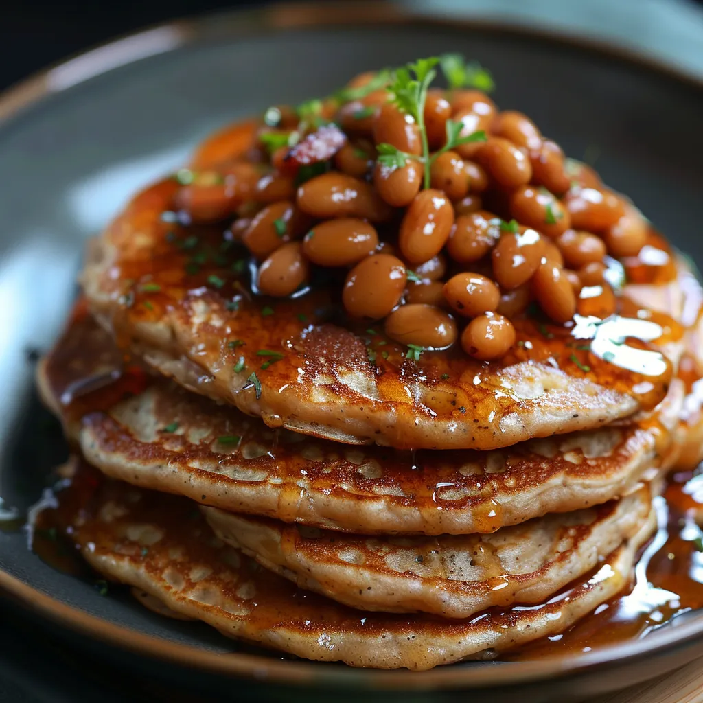 Galettes de sarrasin avec fèves au lard