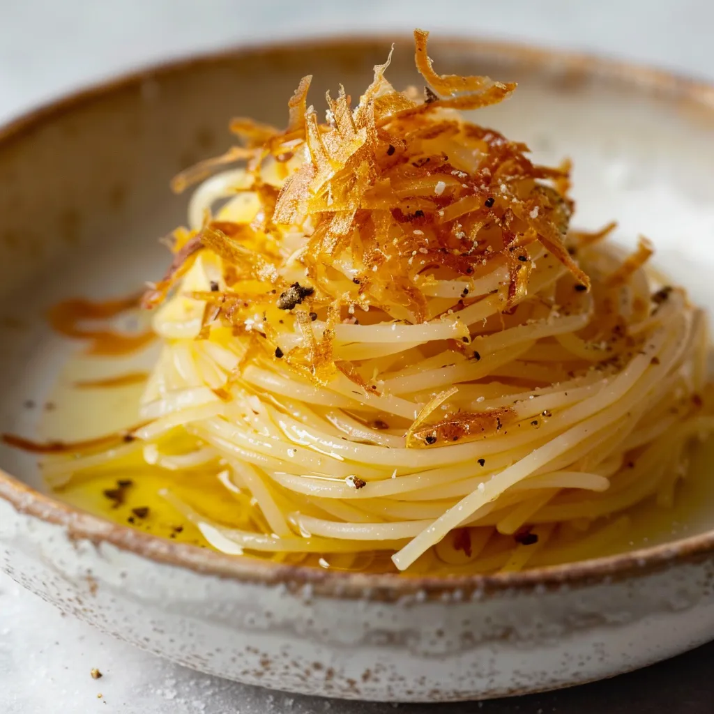 Spaghettis rehaussés de poutargue savoureuse