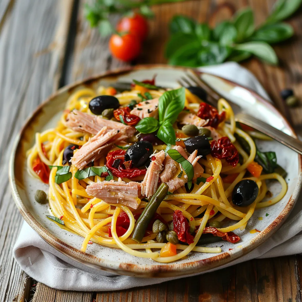 Spaghetti façon niçoise simples et délicieux