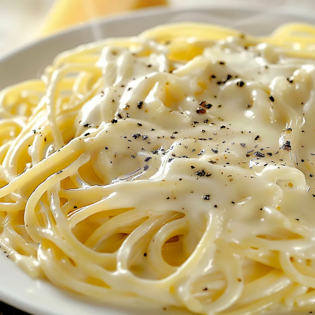 Spaghettis aux trois fromages savoureux