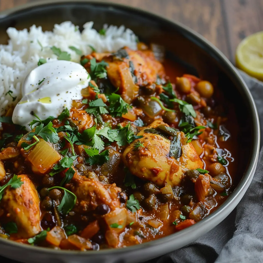 Poulet syrien tendre et épicé