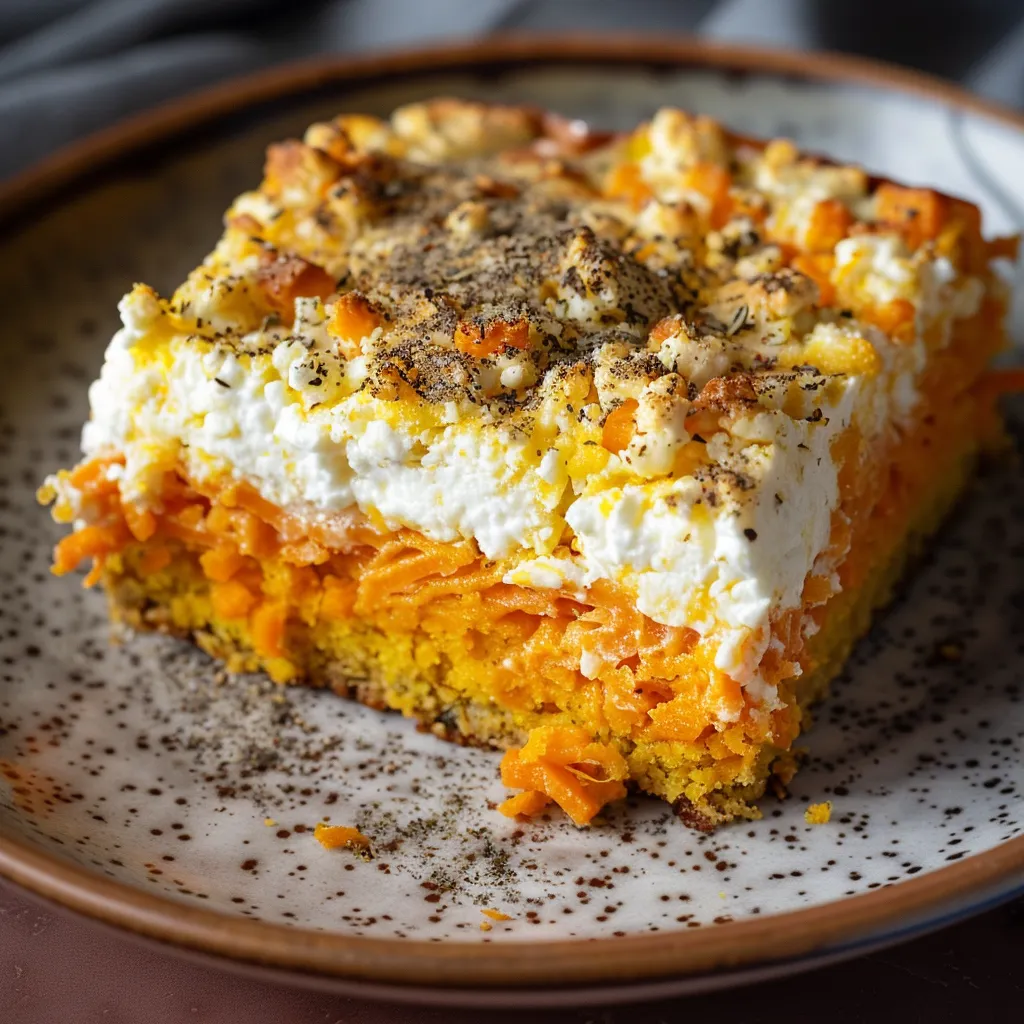 Cake salé aux carottes et chèvre