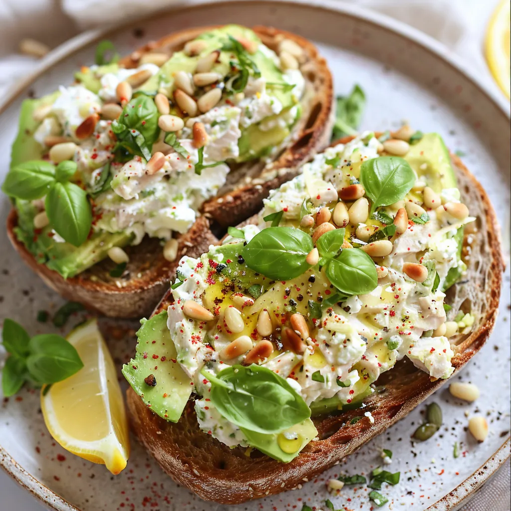 Tartine gourmande thon, avocat et œufs