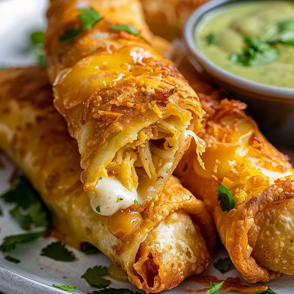 Cigarillos au poulet, fromage et curry