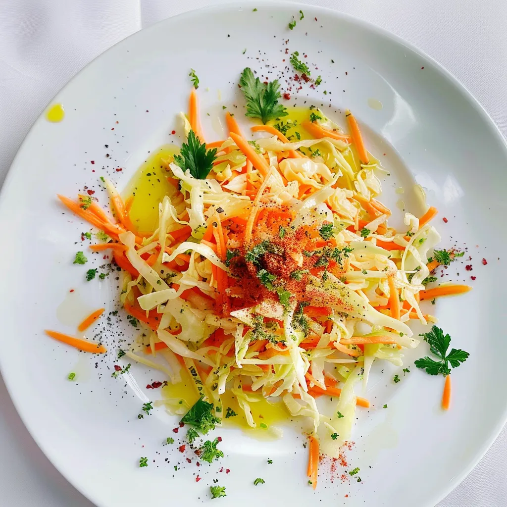 Salade fraîche et croquante au chou
