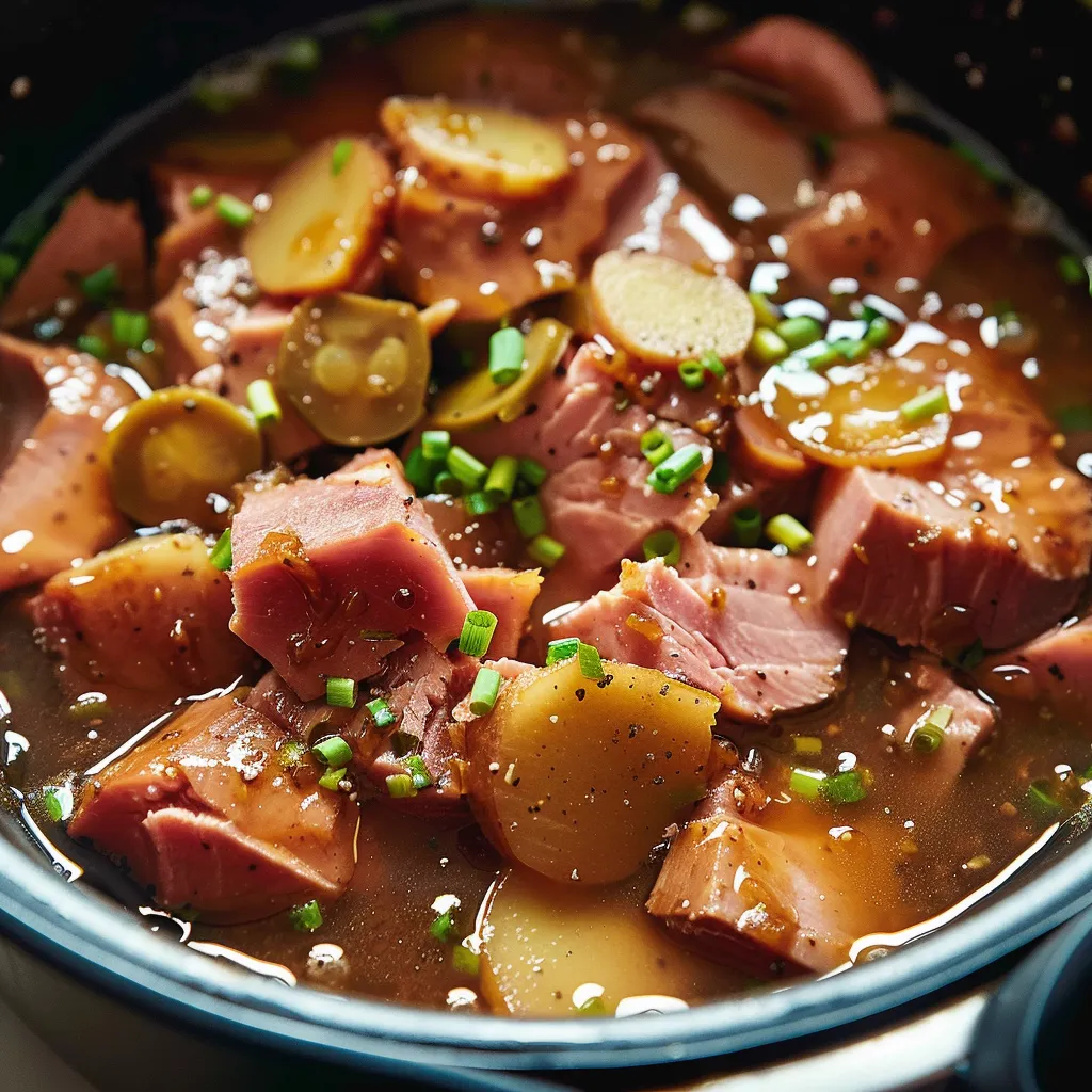 Délicieux jambon braisé à l'érable et au gingembre
