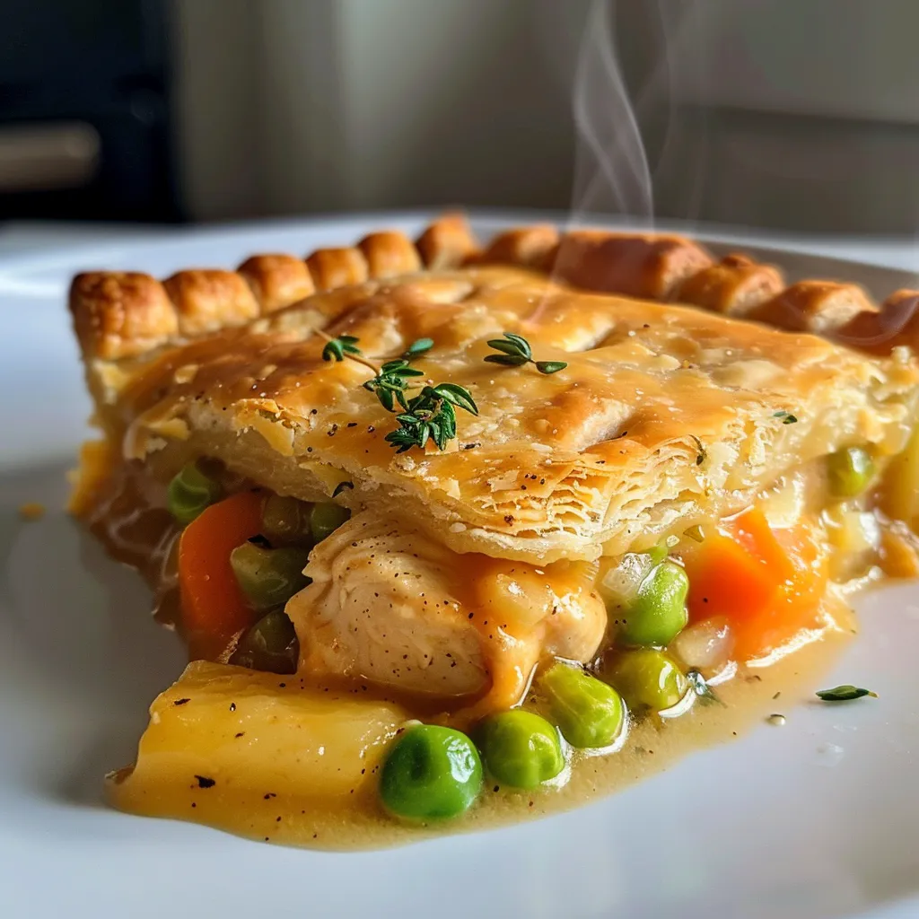 Délicieux pâté au poulet doré