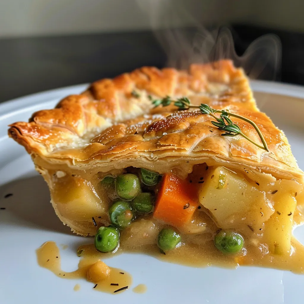 Pâté au poulet doré et savoureux