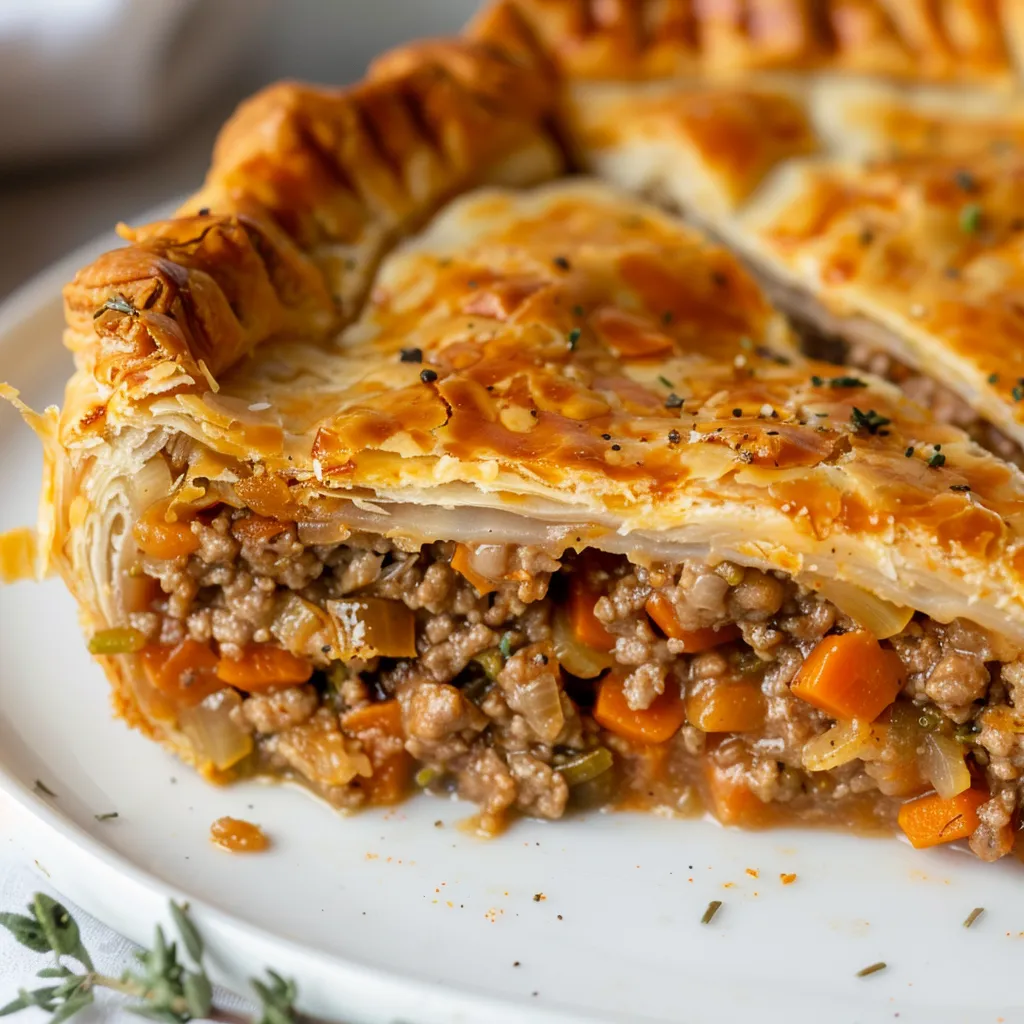Tourtière festive maison avec pâte brisée