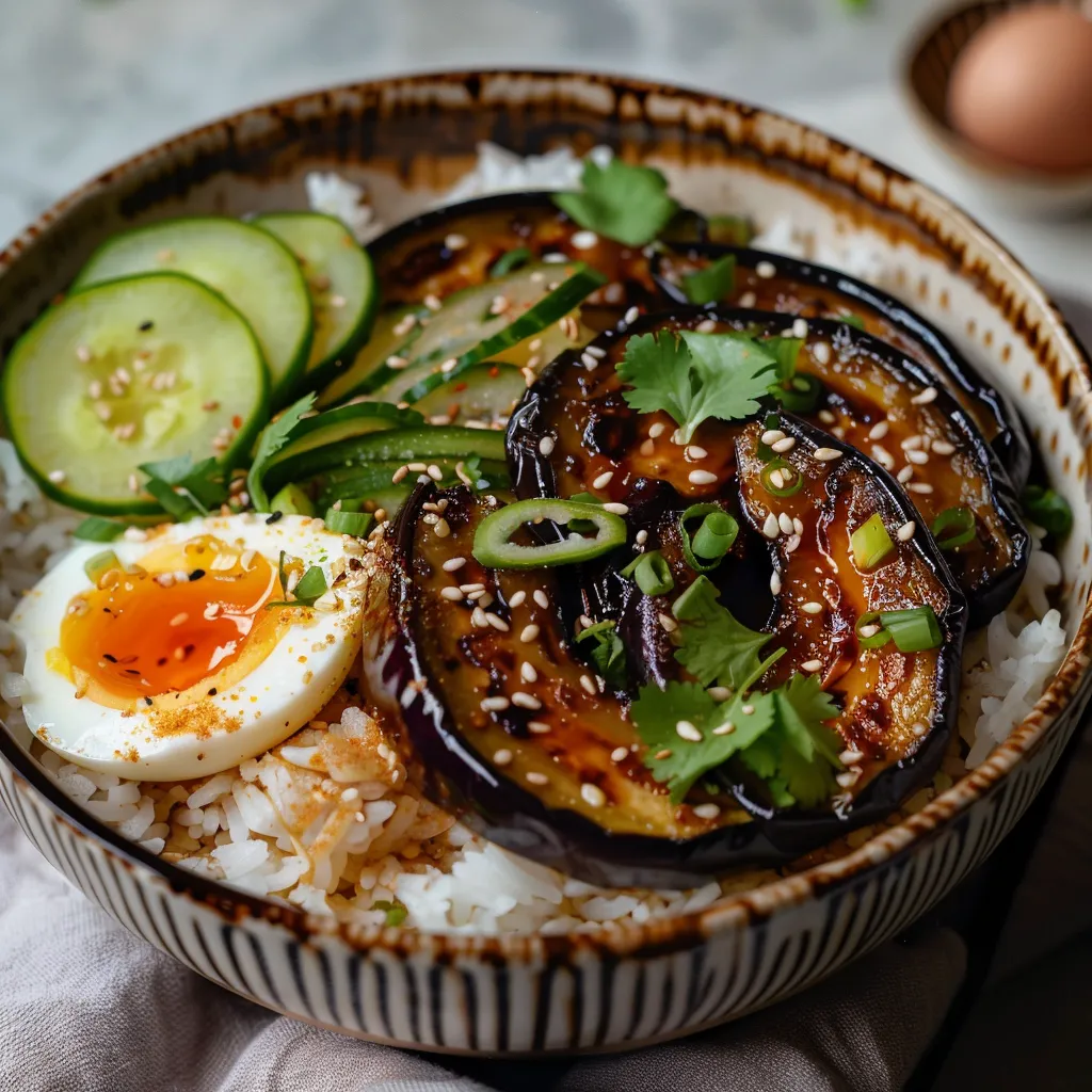 Riz épicé et aubergine