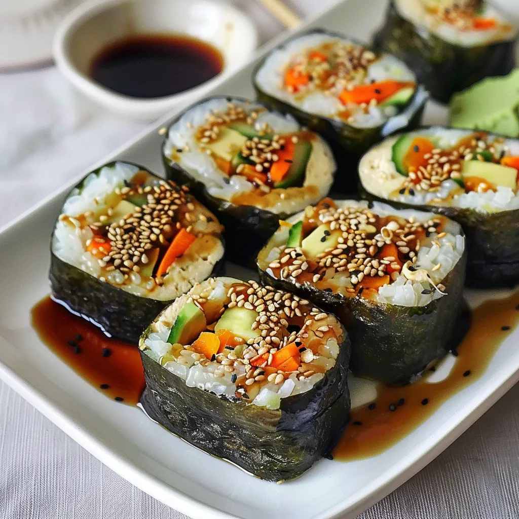 Sushi tofu légumes croquants