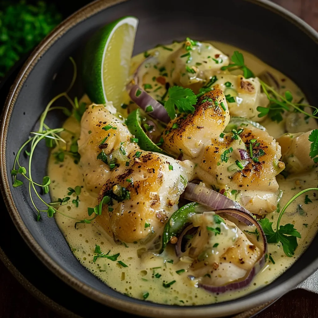 Poulet au cari vert délicieux