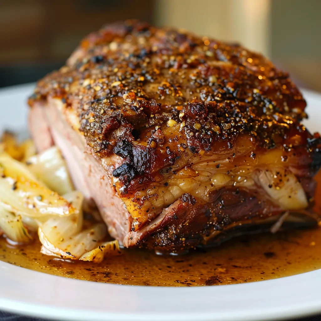 Épaule de porc rôtie façon cabane