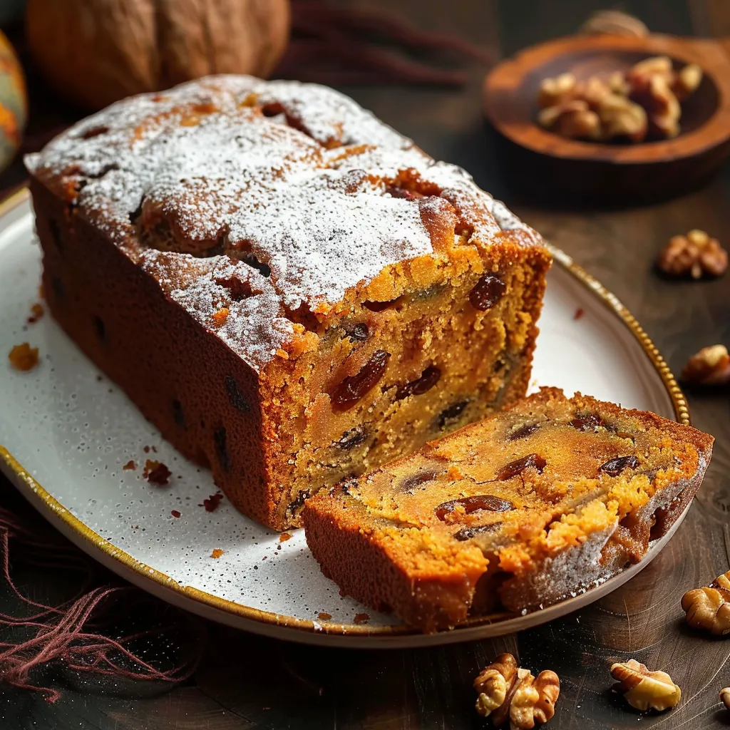 Délicieux gâteau aux tomates garni de noix