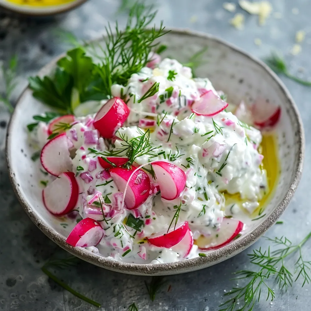 Tzatziki fait maison aux radis et jus de citron