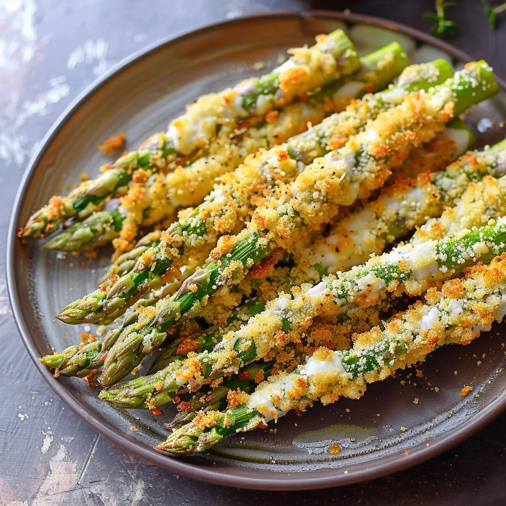 Des asperges croustillantes au parmesan