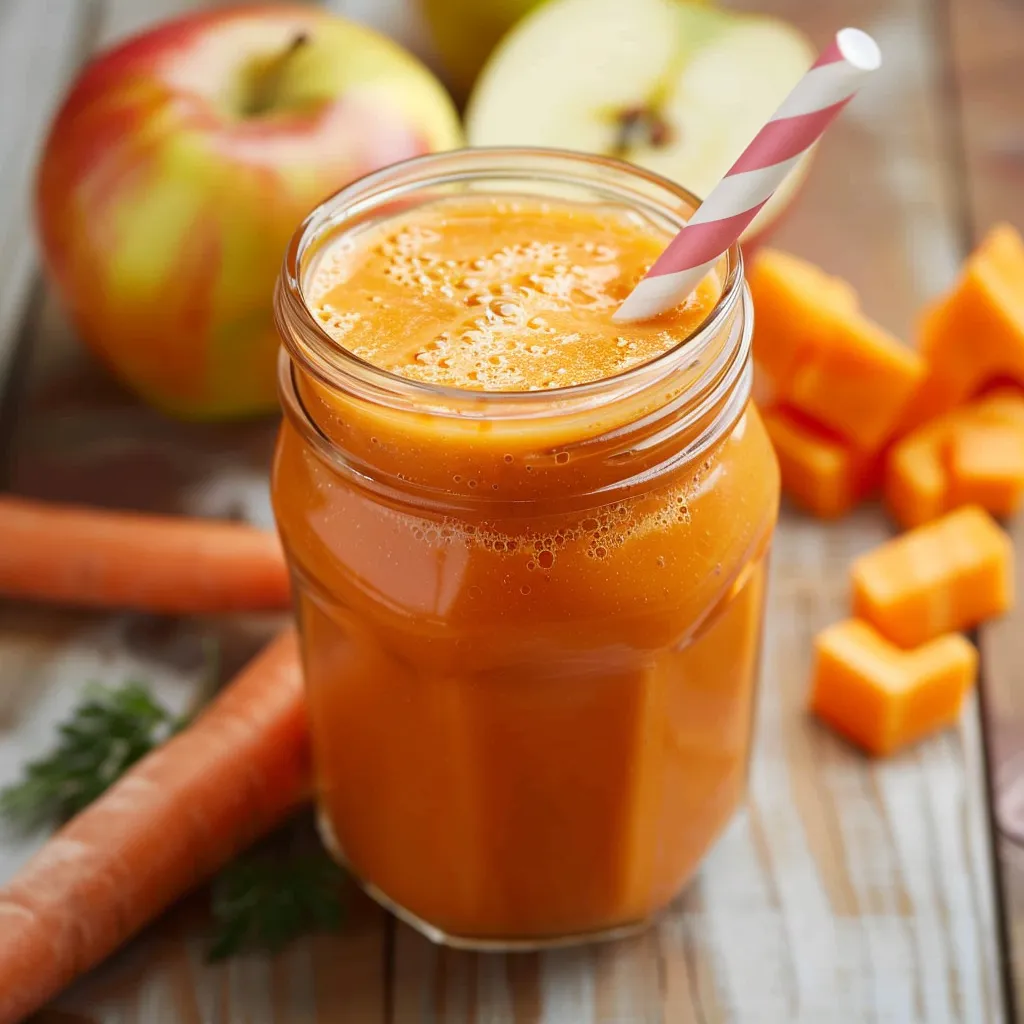 Smoothie rafraîchissant pomme carotte