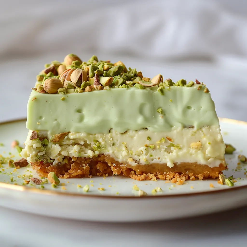 Dessert gourmand à la pistache sans cuisson