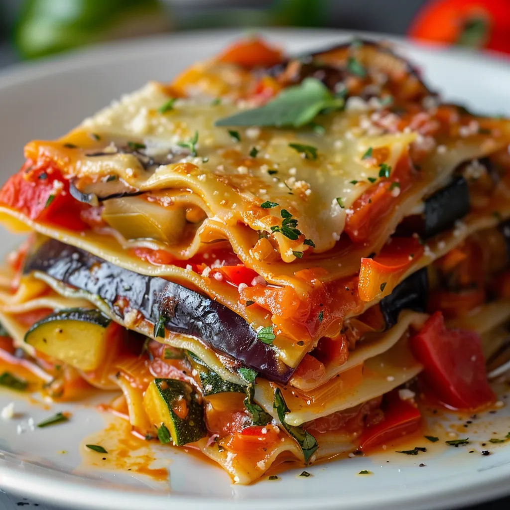 Lasagnes aux légumes d'été avec parmesan