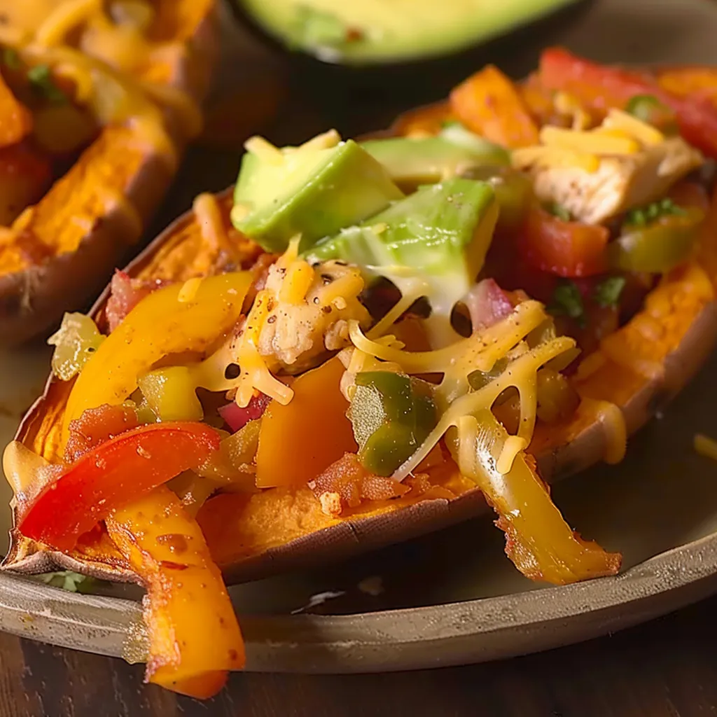 Délicieuses patates douces façon fajitas cuites au micro-ondes