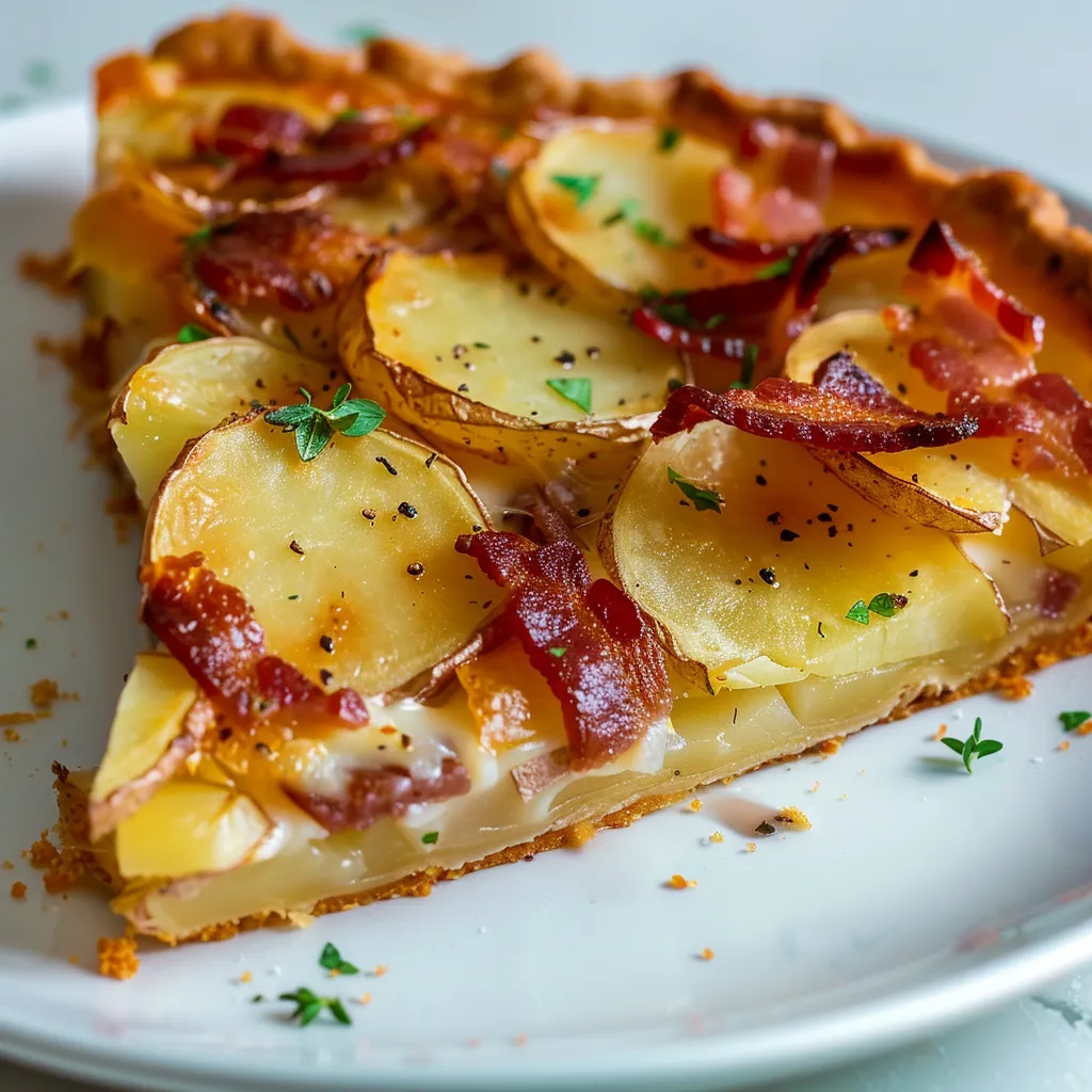 Tarte campagnarde aux pommes de terre et lardons croustillants