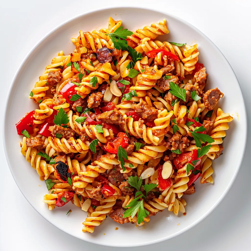 Pâtes et chorizo en salade