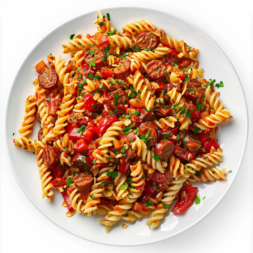 Une salade de pâtes au chorizo délicieuse et facile