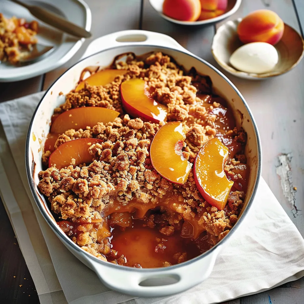 Délice croustillant aux nectarines et abricots