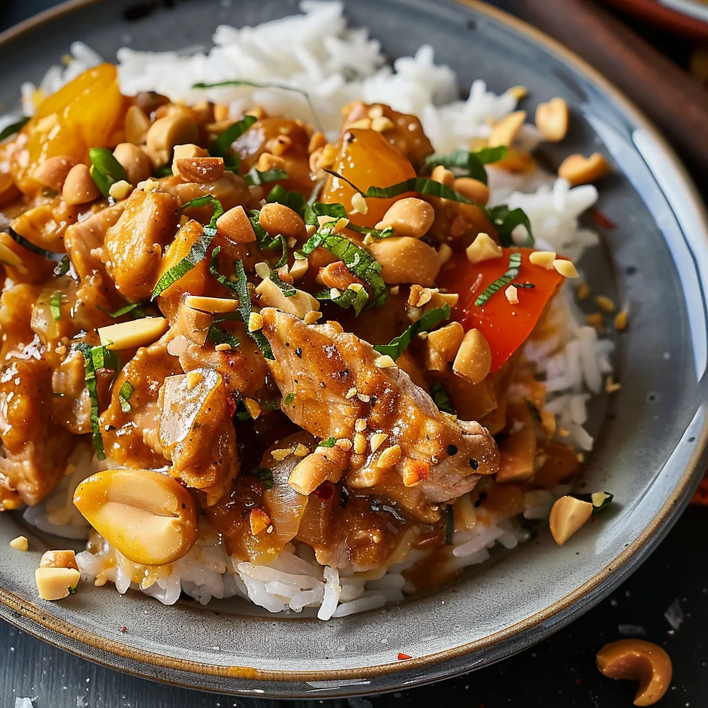 Porc mijoté sauce arachide