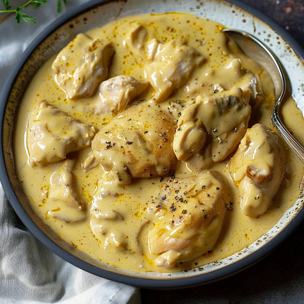 Moutarde poulet crémeux
