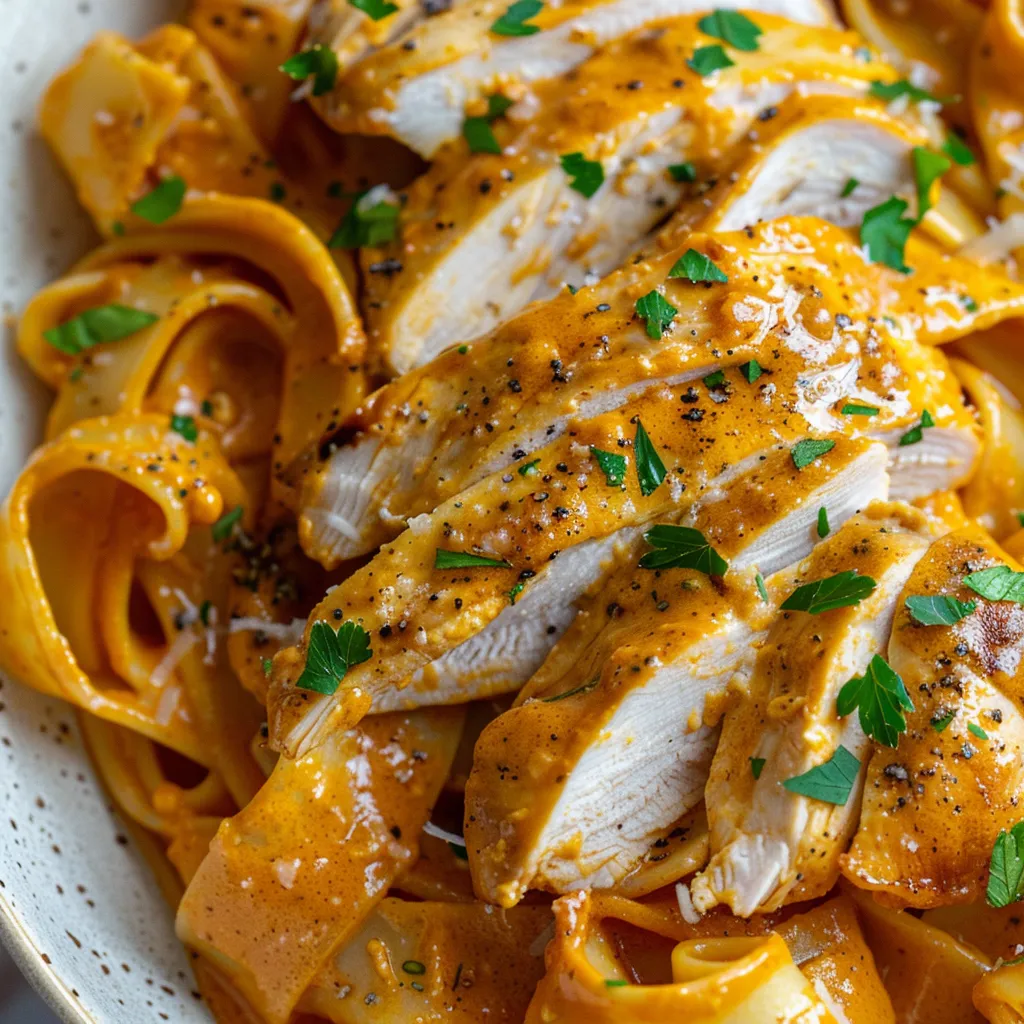 Poulet avec sauce crémeuse et moutarde