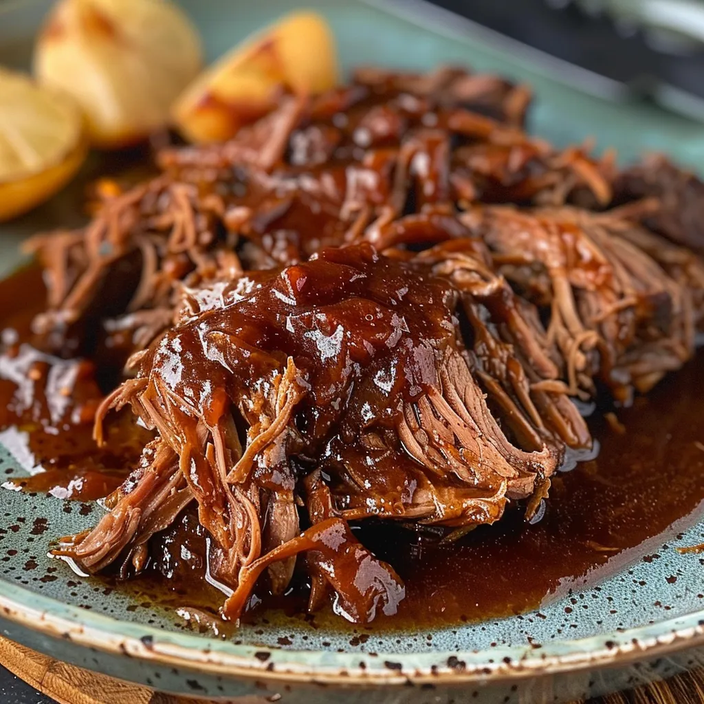 Bœuf Déchiqueté Moelleux à la Sauce Barbecue Maison